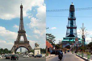 Menara Eiffel, Perancis dengan Menara Keagungan Limboto,  Gorontalo