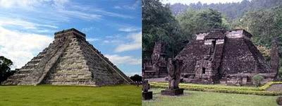 Piramida Maya Chichen Itza, Meksiko dengan Candi  Sukuh, Jawa Tengah